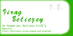 virag beliczey business card